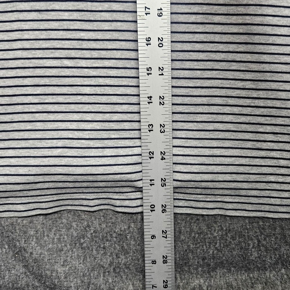 Polo Ralph Lauren Polo Shirt Mens XL Grey Navy Blue Striped Short Sleeve Pony - Picture 8 of 8